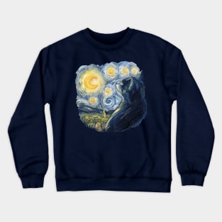 Van Gogh cat Crewneck Sweatshirt